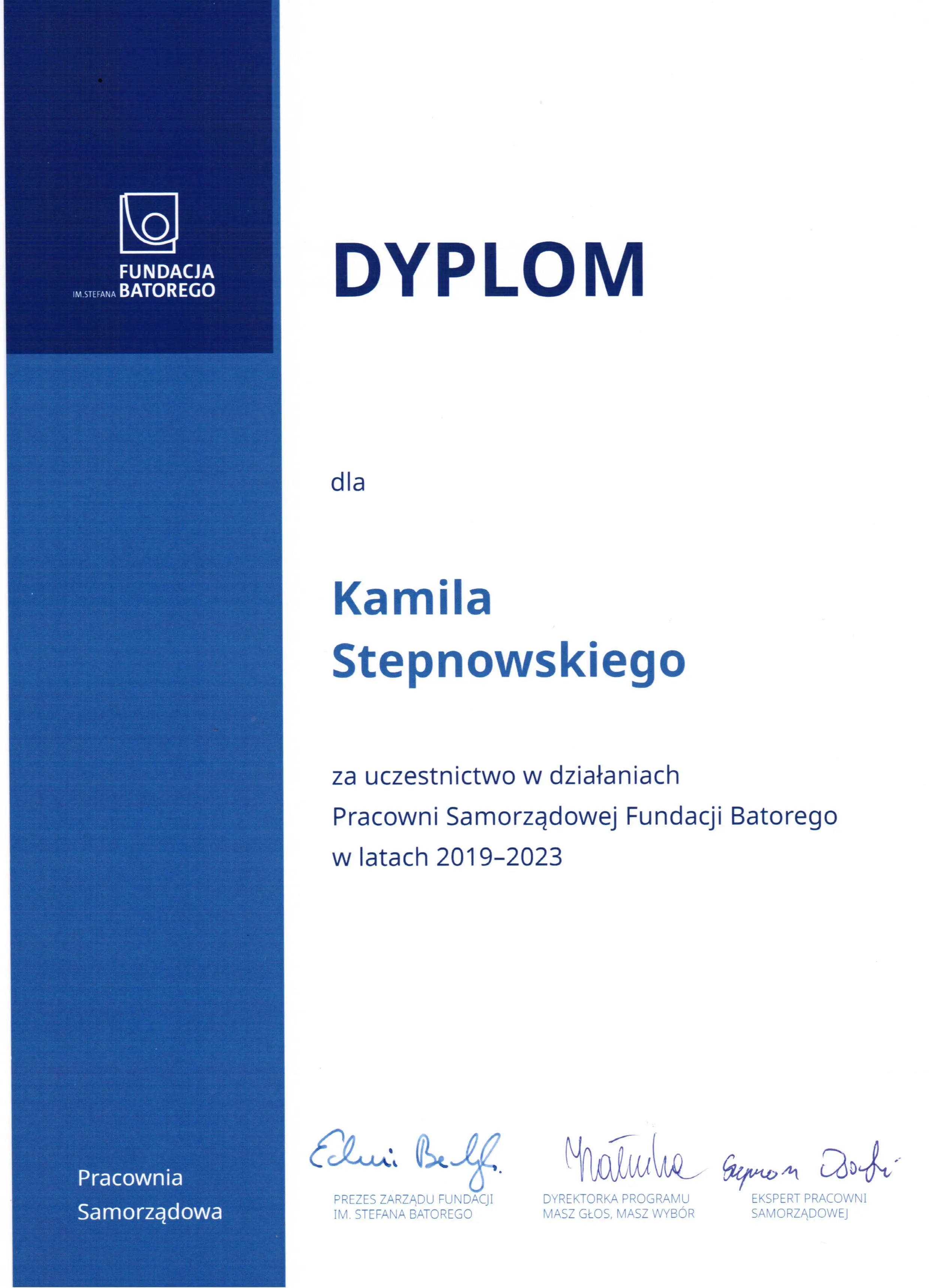 Pracownia samorządowa Fundacji Batorego w latach 2019-2023